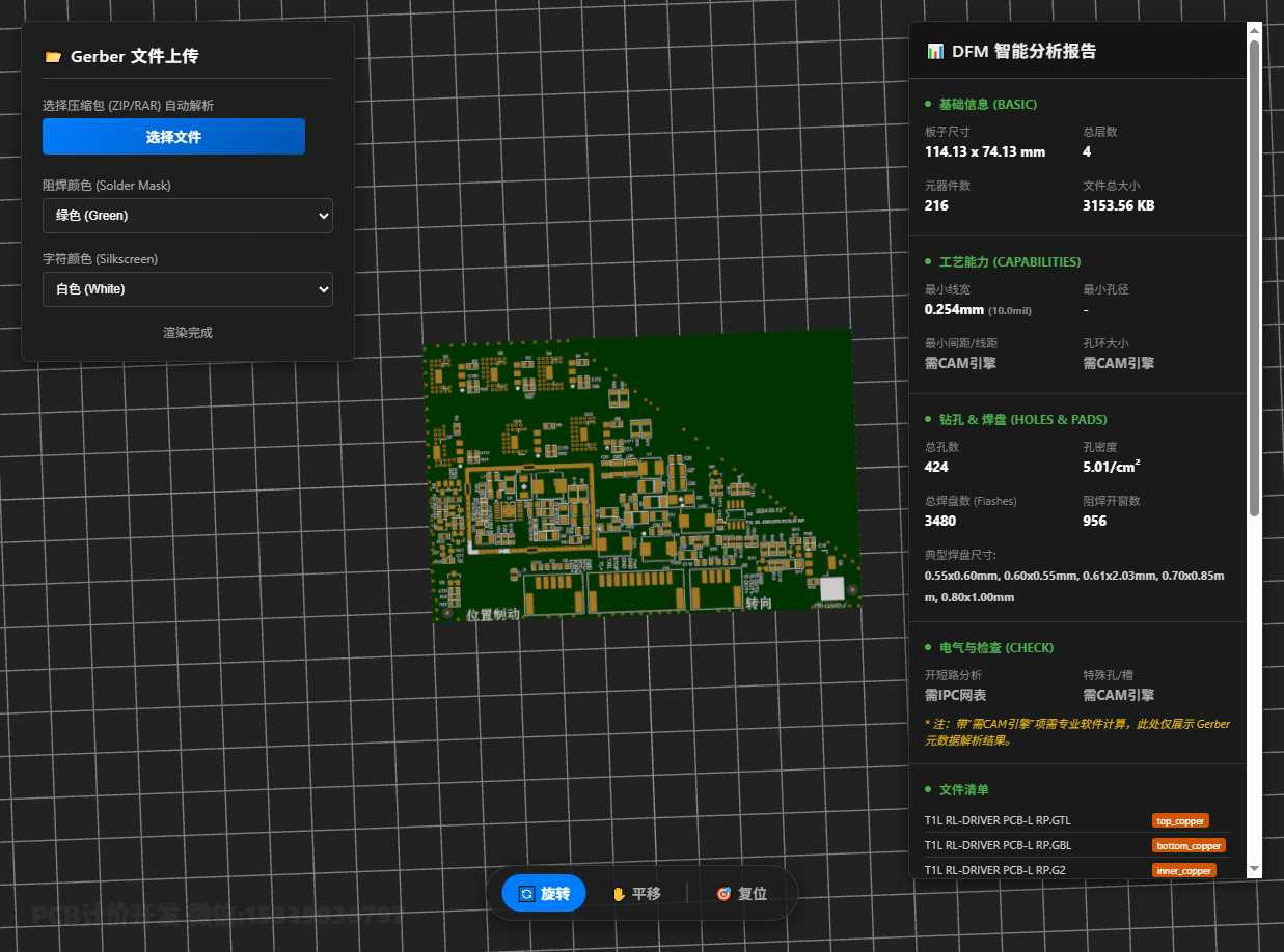 Gerber文件解析代码,Gerber在线解析